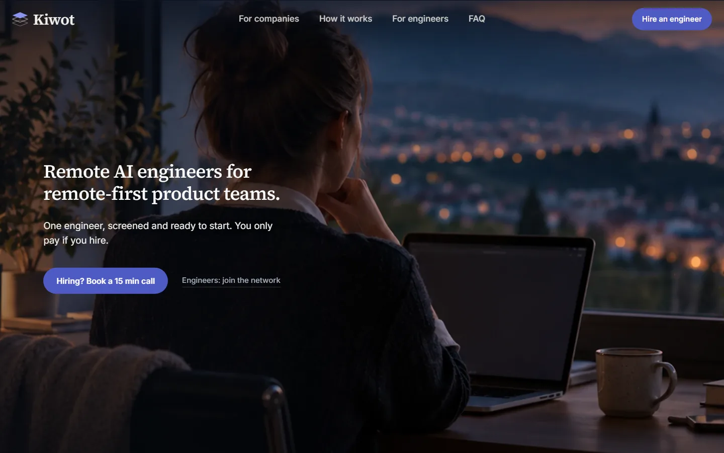 Web de Kiwot en escritorio